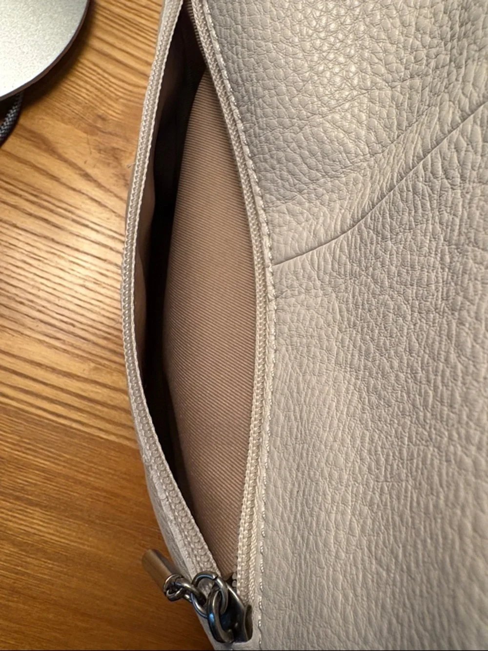 The Sak Los Feliz Hobo Cream Leather with Brown Shoulder Strap - Picture 11 of 16